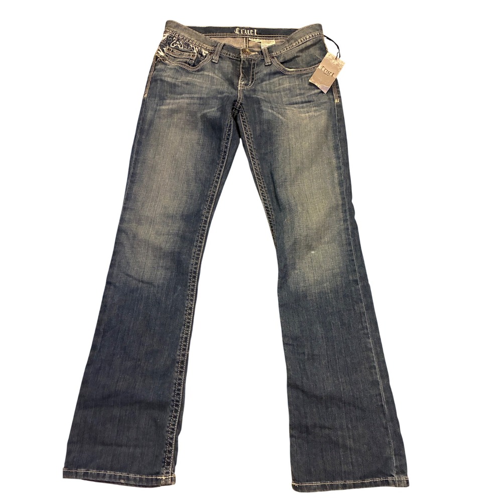 Cruel Denim Blake Jeans Vtg 5 Regular Low Rise Slim Bootcut Embroidered NWT